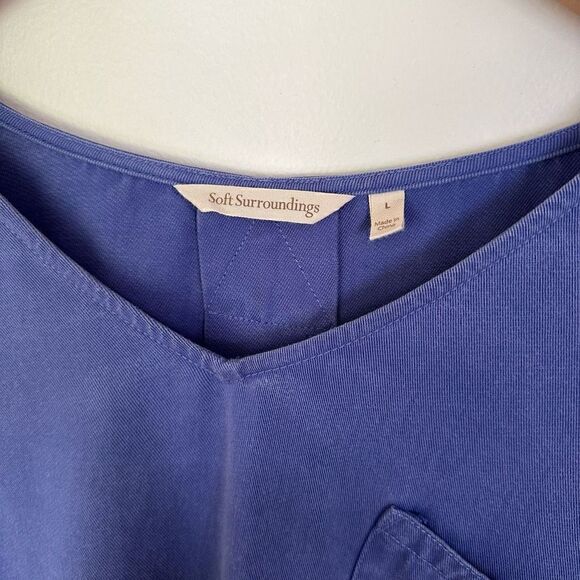 Soft Surroundings periwinkle Tencel lyocell tunic blouse - Picture 4 of 8